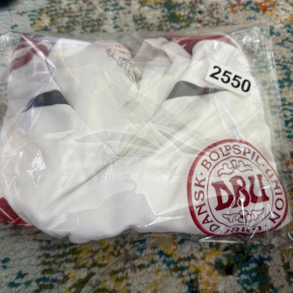 adidas Denmark 2012 Away Soccer Jersey White Red DBU 20th Anniversary M